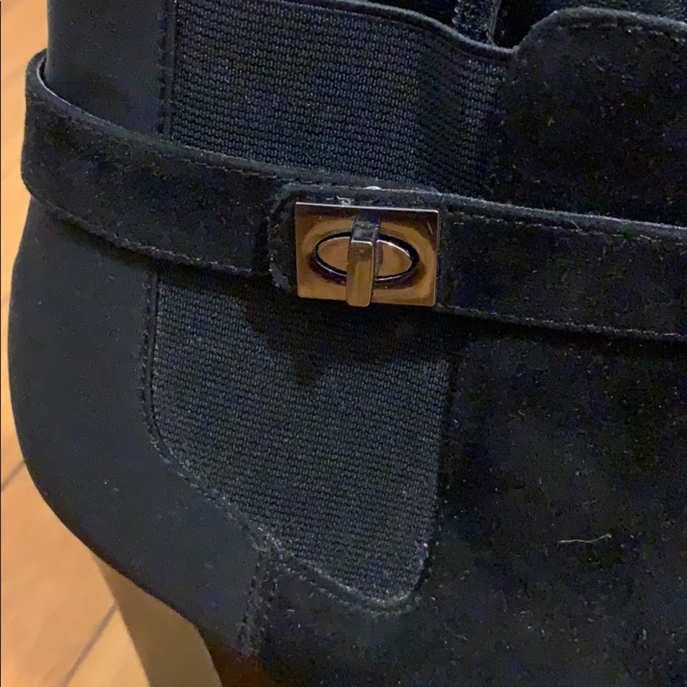 Kelly and Katie Black Suede Booties - Picture 2 of 8